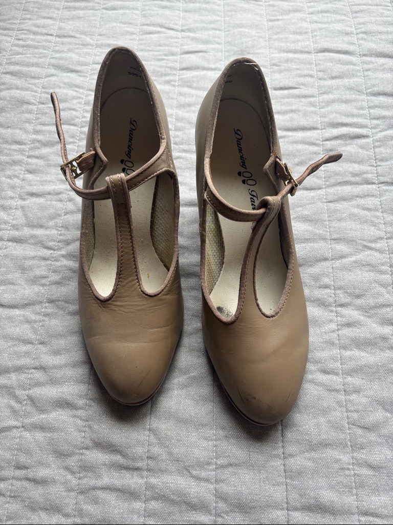 Tap Or Dance T-Strap Heels With Buckle